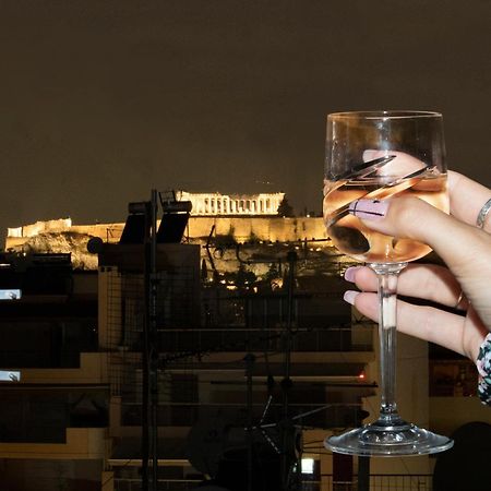 Acropolis Rooftop View, 200M From Neos Kosmos Metro Station Lägenhet Aten Exteriör bild